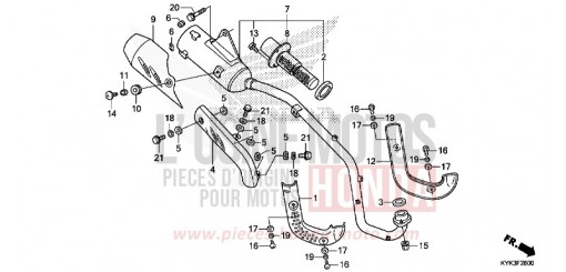 ABGAS-SCHALLDAEMPFER (CRF110FD/E/H/J) CRF110FD de 2013